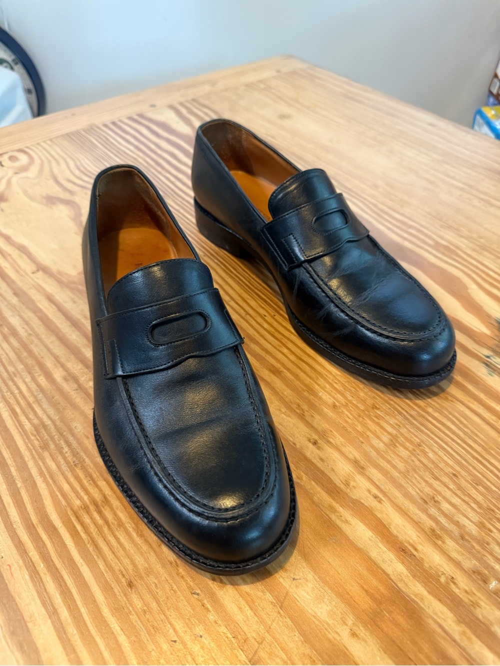 Beckett Simonon Roy Loafers  Black Leather Penny Loafers - Men's Dress Shoe
